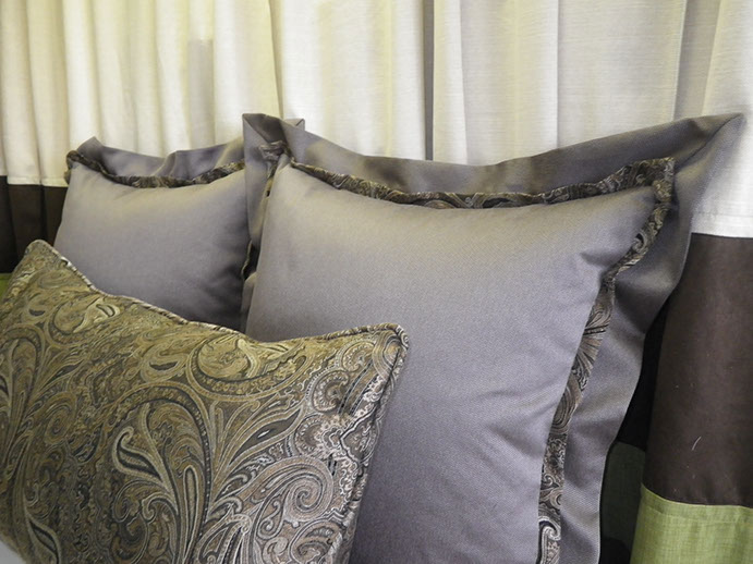 drape: different styles from sabine, rod holders and fabric