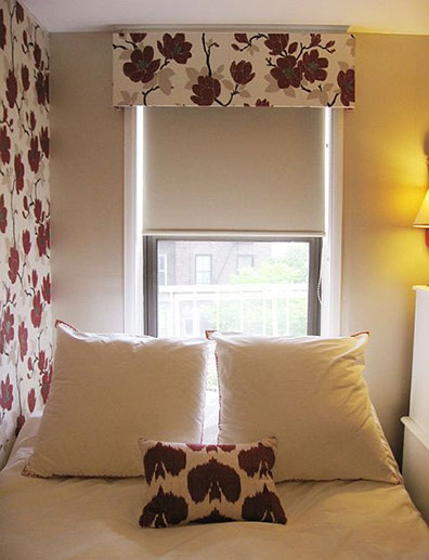 wood valances, patterns with flowers and valances, nice shades and windows